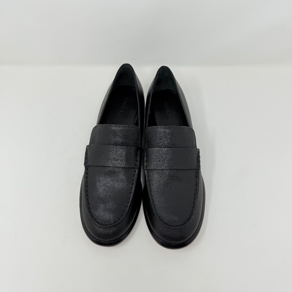 New Vince Nelli Leather Loafer Black Leather Sz 8 - Picture 9 of 14